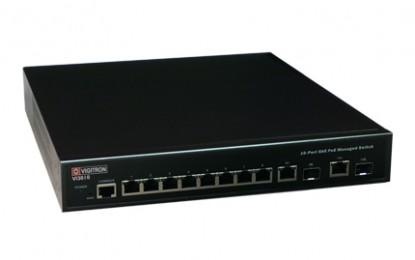 First 10 port PoE switch for IP cameras